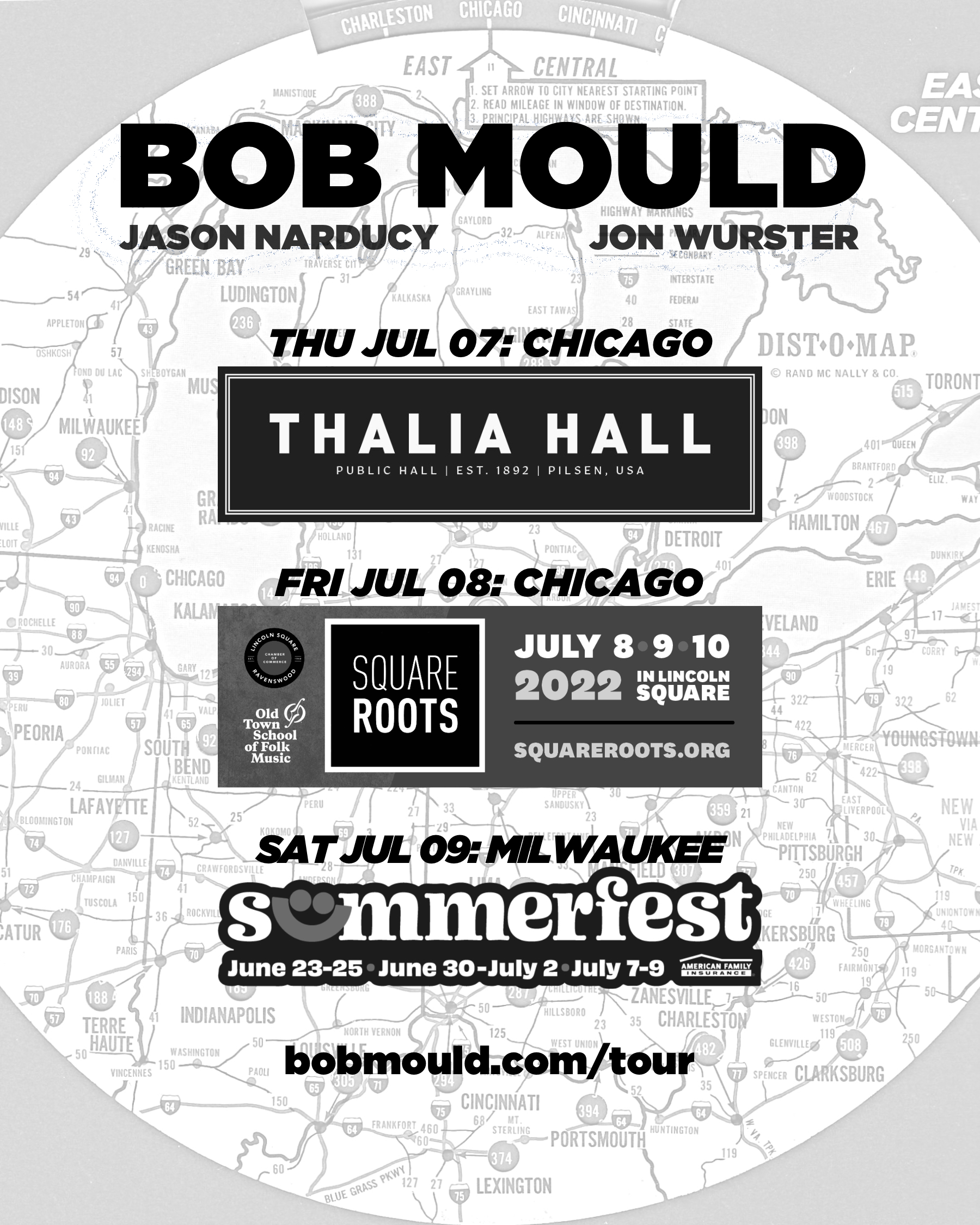 Bob Mould Band is back for three shows in July!
