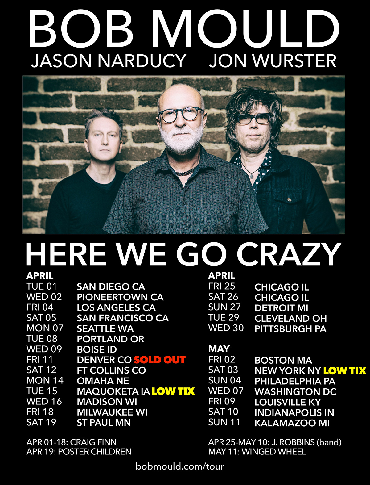 Bob Mould - 2025 Tour - Here We Go Crazy