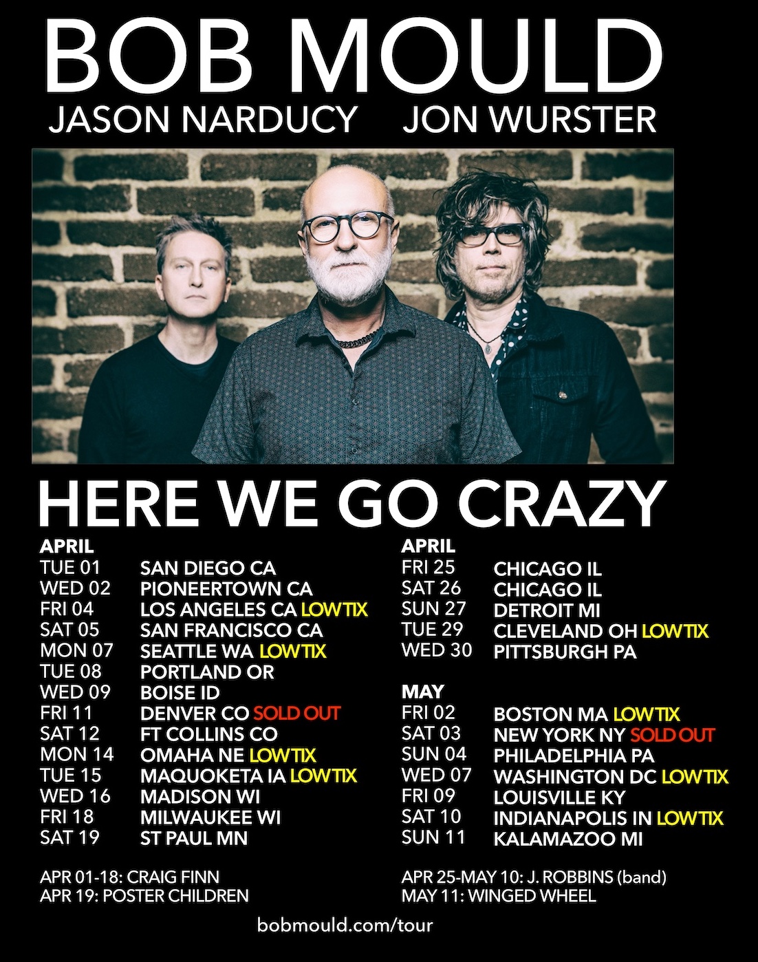 Bob Mould - 2025 Tour - Here We Go Crazy