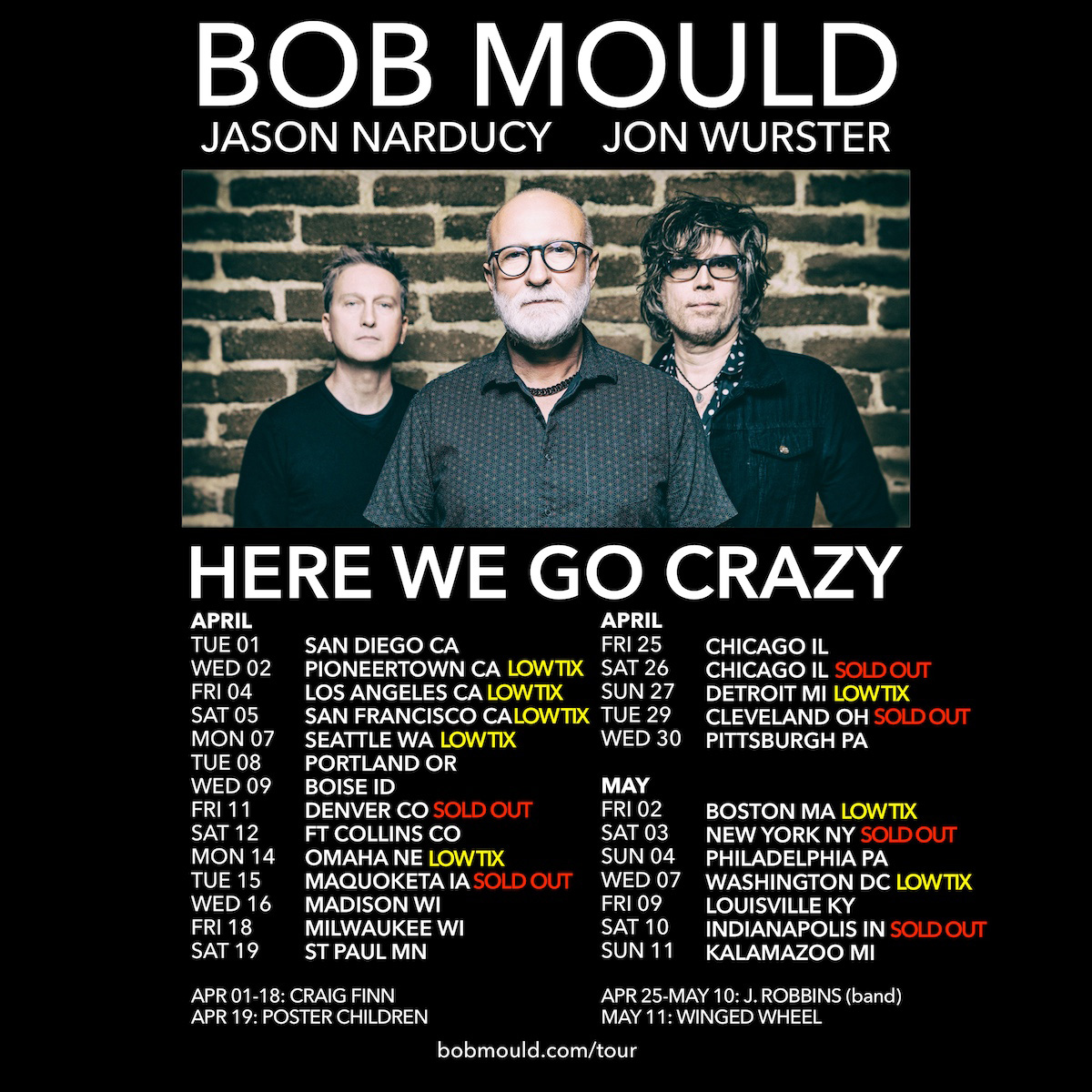 Bob Mould - 2025 Tour - Here We Go Crazy
